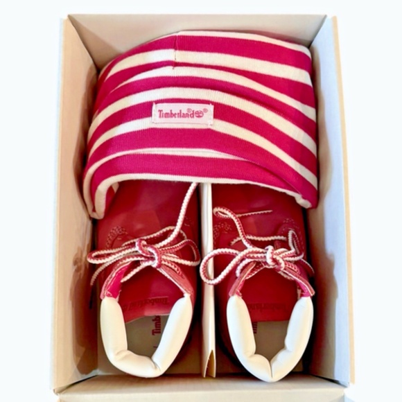 Timberland Infant Girls Crib Bootie Pink Bootie Set Baby Shoes Size 3 - Picture 3 of 9